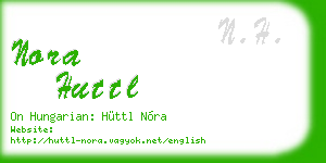 nora huttl business card